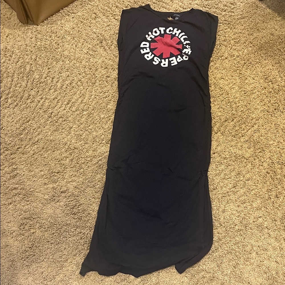 Eleven Paris Black Maxi Dress with Red Graphic
